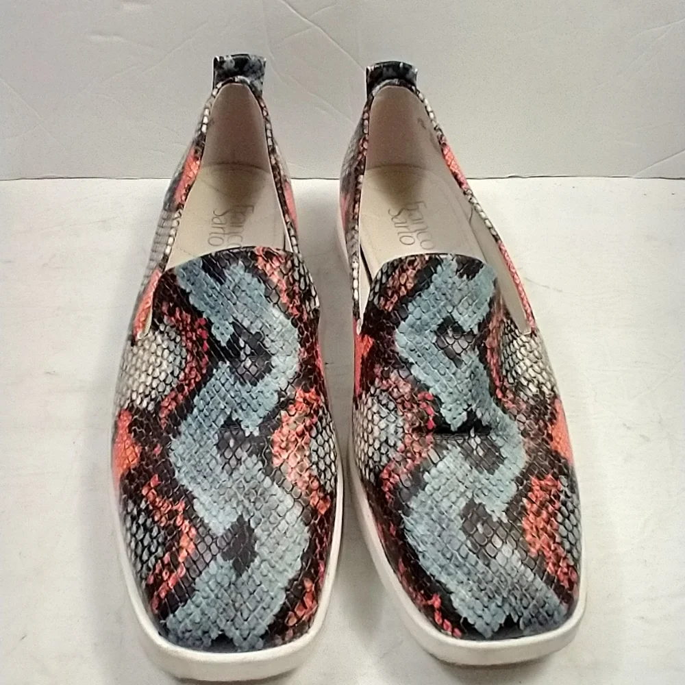 Franco Sarto Boston Snake Embossed Slip-On Loafers Shoes Women's sz 7.5M
